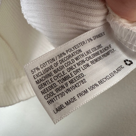 Wild Fable White Ribbed Tank Top - Picture 4 of 6